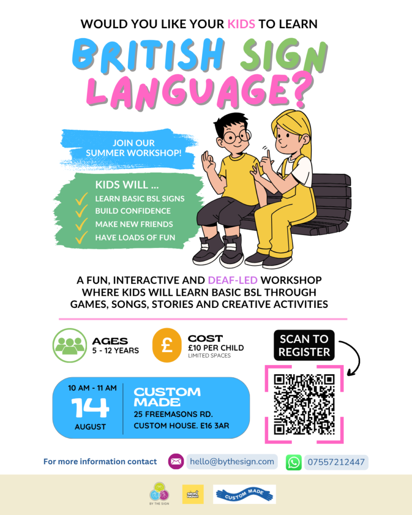 Kids BSL summer workshop
