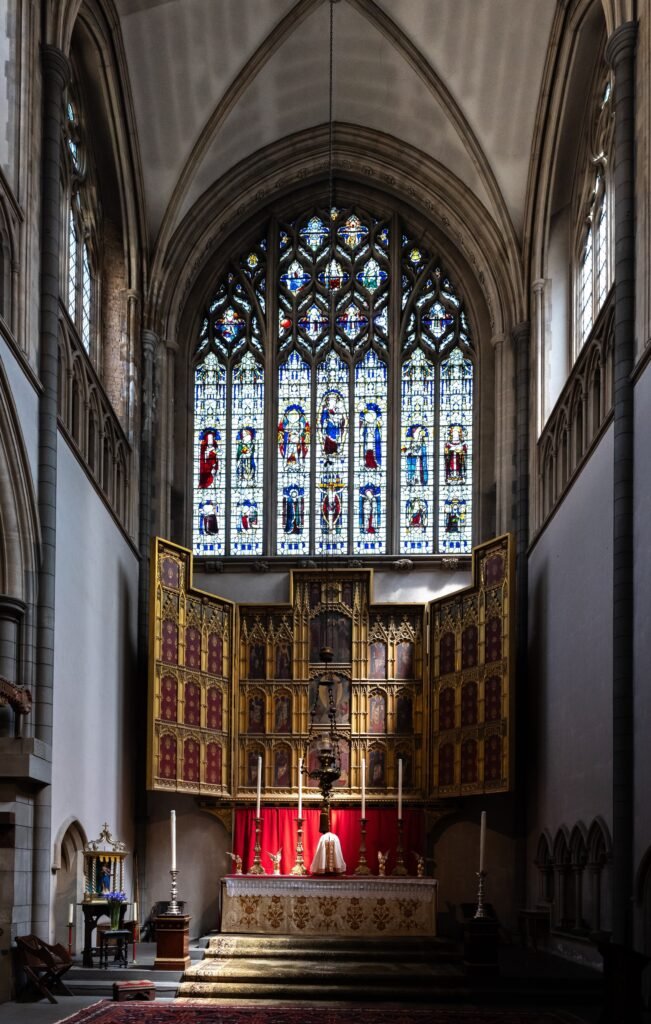Image of Annunciation Church Alter and stained glass window